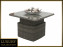 Rattan asztali kihúzható étkező / tároló 100 x 100 cm BORNEO LUXURY (szürke)