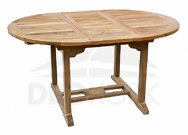 Kerti ovális asztal SANTIAGO 120/170 cm-es (Teak)