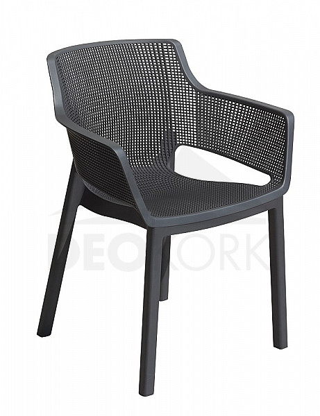 Műanyag kerti szék MENORCA (antracit)