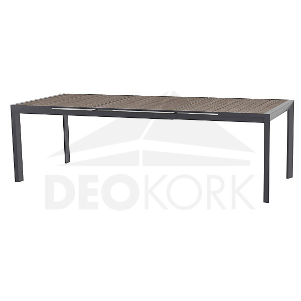 Alumínium asztal LIVORNO 214/274x110 cm (antracit)