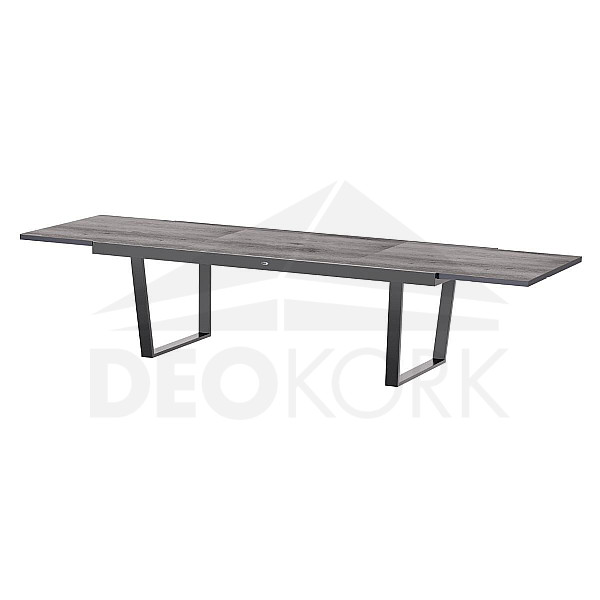 Alumínium asztal RAVENNA 220/331 x 100 cm (szürke)