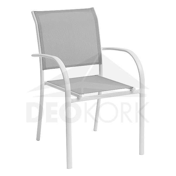Alumínium fotel VALENCIA szövettel (fehér)