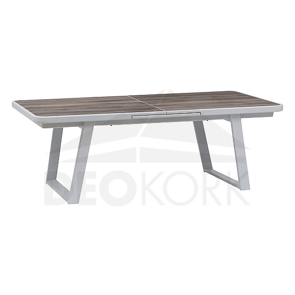 Alumínium asztal GALIA 220/280x113 cm (fehér)