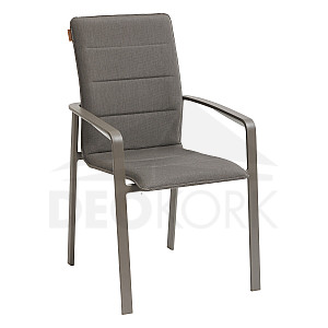 CAPRI alumínium fotel (szürke-barna)