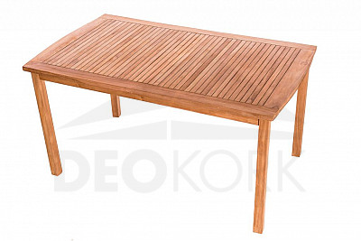 Kemény kerti asztal HARMONY téglalap 150x90 cm (teakfa)