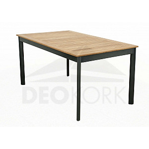 Alumínium asztal rögzített CONCEPT 150x90 cm (teak)