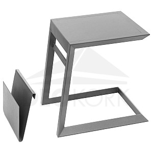 Fém oldalsó asztal LISBON (antracit)
