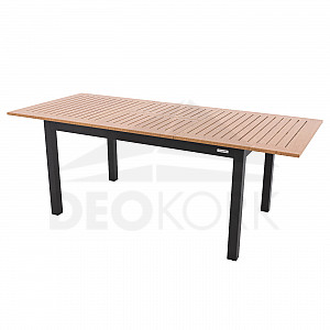 Alumínium összecsukható asztal EXPERT WOOD 150 / 210x90 cm (antracit)