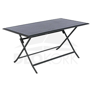 Alumínium összecsukható asztal VIRGINIA 150x80 cm (antracit)