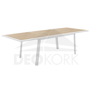 Alumínium asztal NOVARA 170/264 cm (fehér)