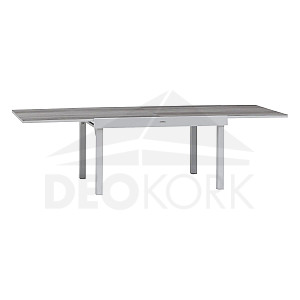 Alumínium asztal VALENCIA 135/270 cm (fehér)