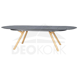 Alumínium étkezőasztal BOLZANO 162/280x110 cm