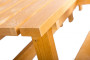 Masszív fából készült kerti asztal tea 02 egy 38 mm vastagságú