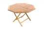 Kerti összecsukható asztal nyolcszög HAGEN ⌀ 120 cm (Teak)