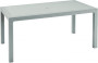 Kerti asztal mesterséges rattan MANHATTAN 161x95 cm-es (fehér)