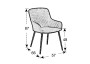 Alumínium kerti szék PARIS (antracit)