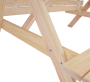 Tömör fa sörkészlet összecsukható padokkal 180 cm (natúr)