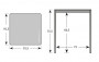 Alumínium asztal EXPERT WOOD 90x90 cm (antracit)