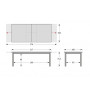 Alumínium összecsukható asztal EXPERT 220 / 280x100 cm (antracit)