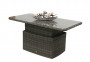 Rattan asztal kihúzható étkező / tároló 150 x 80 cm BORNEO LUXURY (szürke)