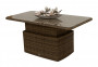 Rattan asztali kihúzható étkező / tároló 150 x 80 cm BORNEO LUXURY (barna)