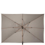 Lengő napernyő WOOD 3x4 m (természetes)