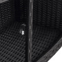 BÚTORSZETT (fekete mesterséges polyrattan)   mobil fix pezsgőfürdő OSAKA (1100L)