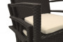 Kerti rattan szék párnával NAPOLI (barna)