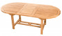 Kerti ovális asztal SANTIAGO 160/210 x 100 cm-es (Teak)